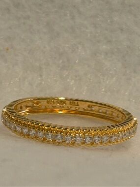 Gold and Diamond Pavé Eternity Band - Women's Jewelry
